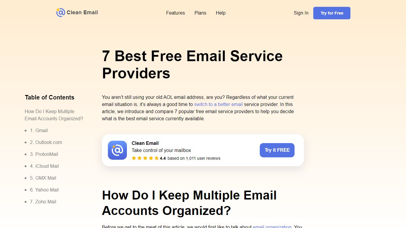 7 Best Free Email Service Providers in 2022